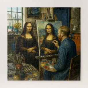 Puzzle Mona Lisa visita el estudio de Vincent van Gogh