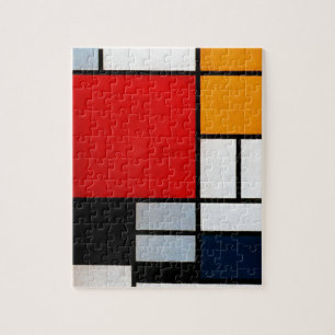 Puzzle Mondrian - Composición con el plano rojo grande