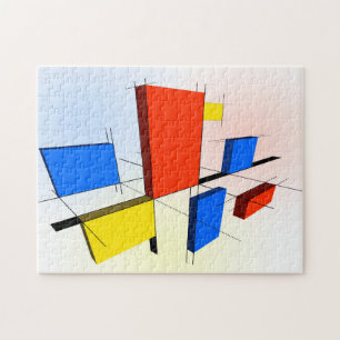 Puzzle Mondrian inspiró 3D