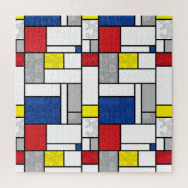 Puzzle Mondrian Retro Círculos Minimalistas De Stijl Mod 
