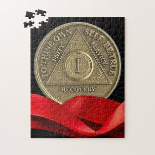 Puzzle Moneda de aniversario de recuperación de 1 año de 
