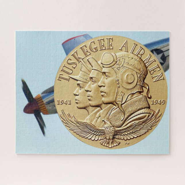 PUZZLE MONEDA DE LOS AVIADORES DE TUSKEGEE (Horizontal)