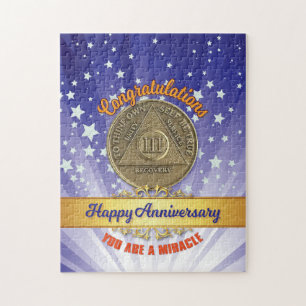 Puzzle Moneda de recuperación de 3 años de aniversario Er