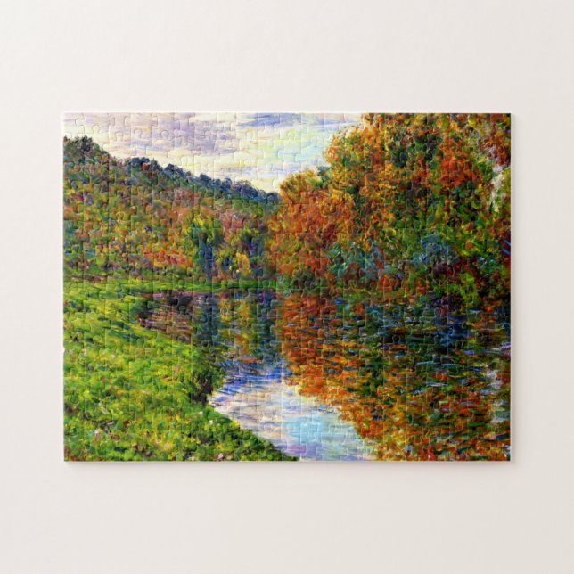 Puzzle Monet - Brazo de la Jeufosse, otoño, (Horizontal)