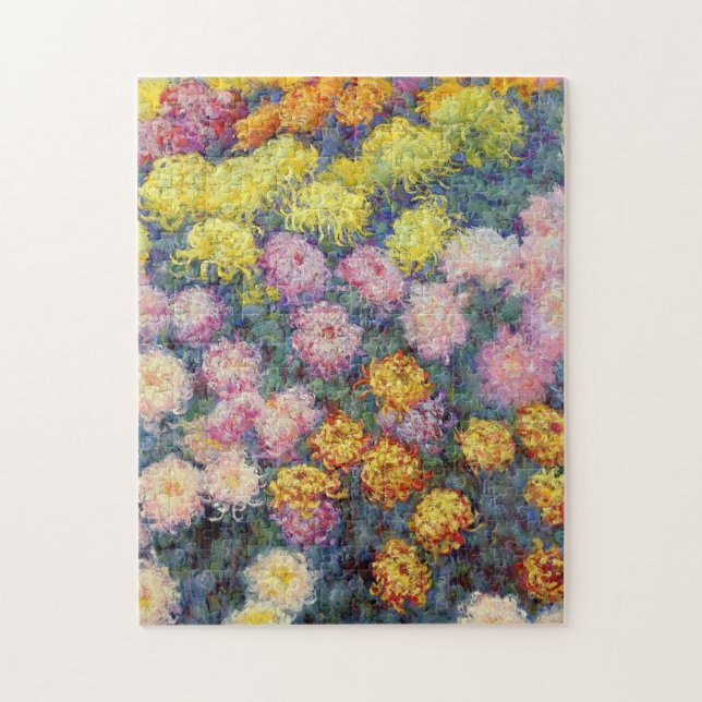 Puzzle Monet - Cama de crisantemos (Vertical)