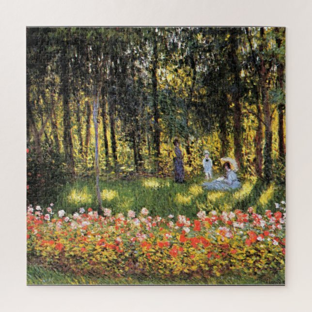 Puzzle Monet - La familia de los artistas en el jardín, (Vertical)