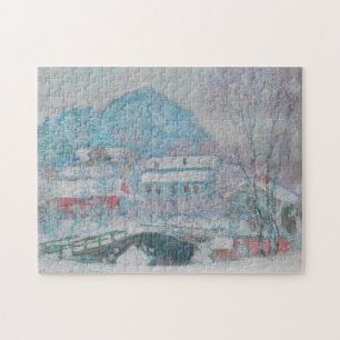Puzzle Monet - Noruega, pueblo de Sandviken en la nieve