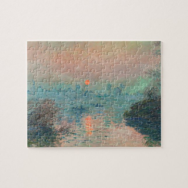Puzzle Monet Sunset pintura impresionista de arte (Horizontal)