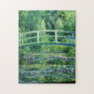Puzzle Monet Water Lilis y el Bella Artes Puente Japonés
