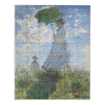 Monet Woman con una sombrilla