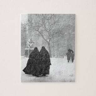 Puzzle Monjas en la nieve