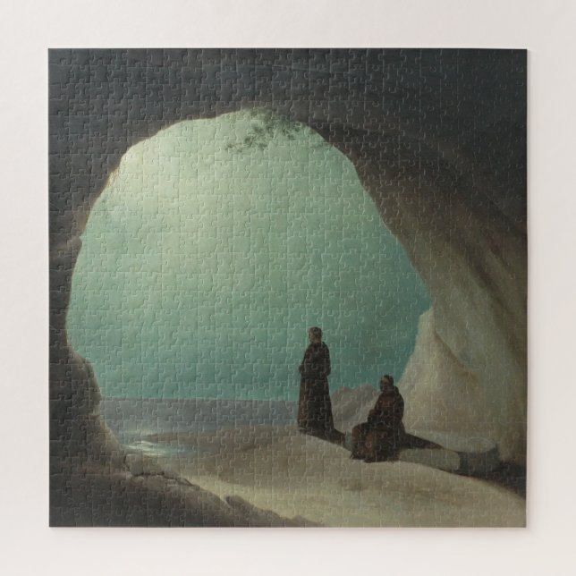 Puzzle Monjes en un Grotto (por Carl Blechen) (Vertical)