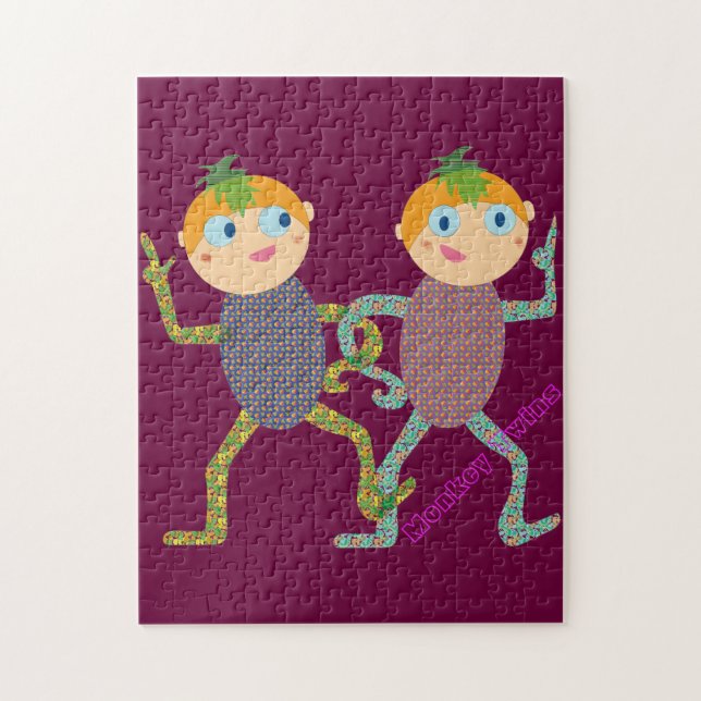 Puzzle Monkey Twins (Vertical)