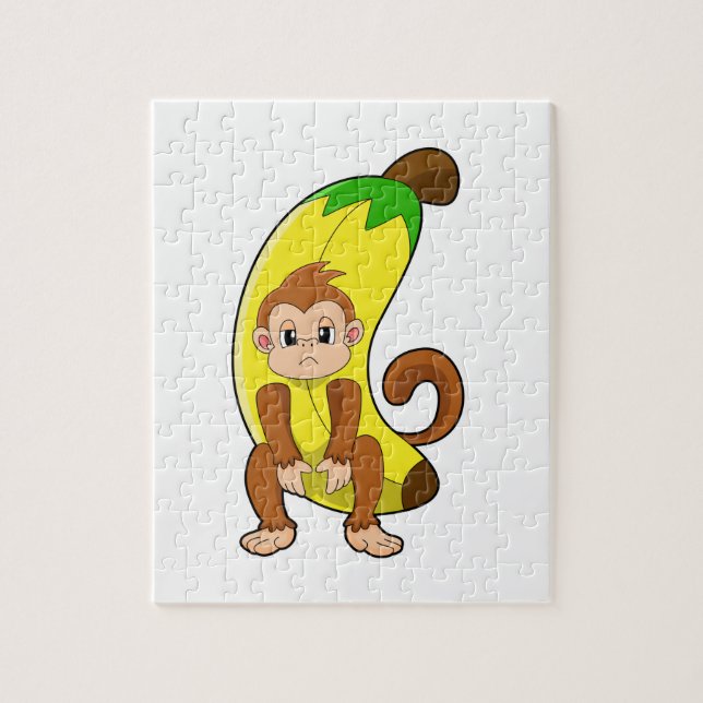 Puzzle Mono con banana (Vertical)