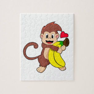 Puzzle Mono con banana