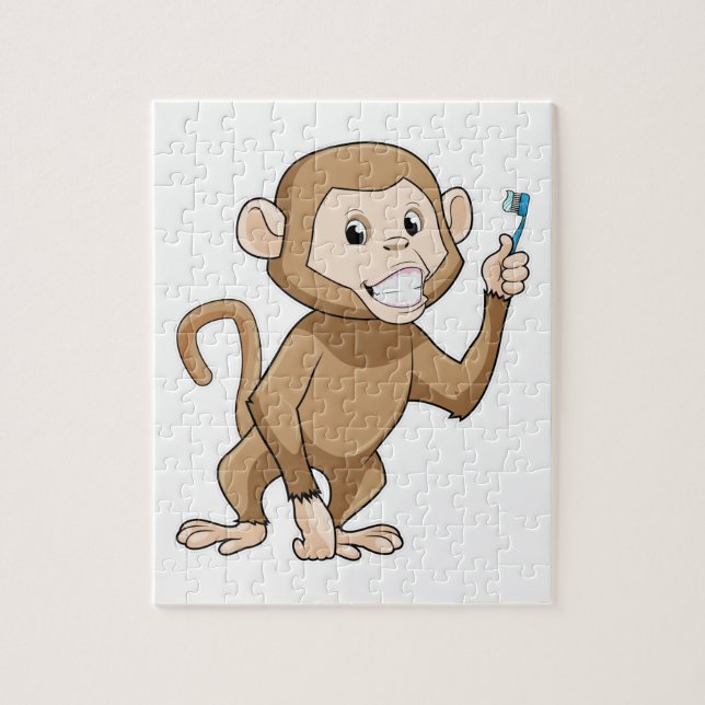Puzzle Mono con cepillo de dientes (Vertical)