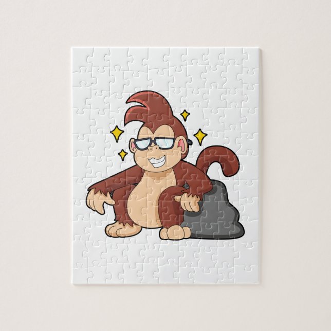 Puzzle Mono con gafas de sol (Vertical)