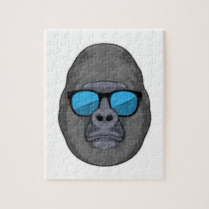 Puzzle Mono con gafas de sol