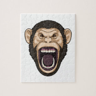 Puzzle Mono con pelo negro