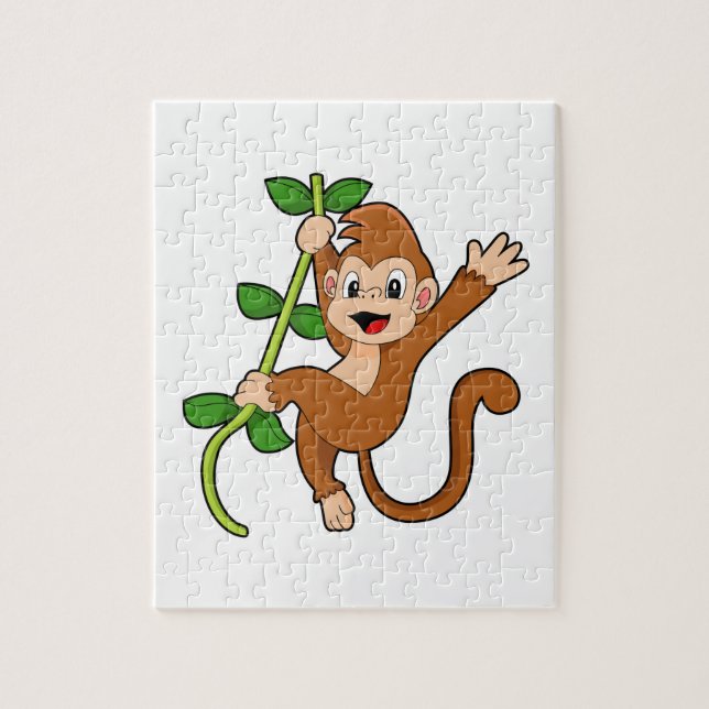 Puzzle Mono en la jungla (Vertical)