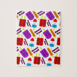 Puzzle Monograma de barra de jugo congelado en verano