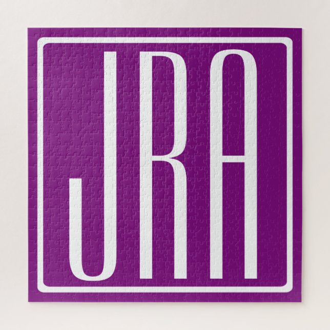 Puzzle Monograma de iniciales modernas en negrita 3 | Bla (Vertical)