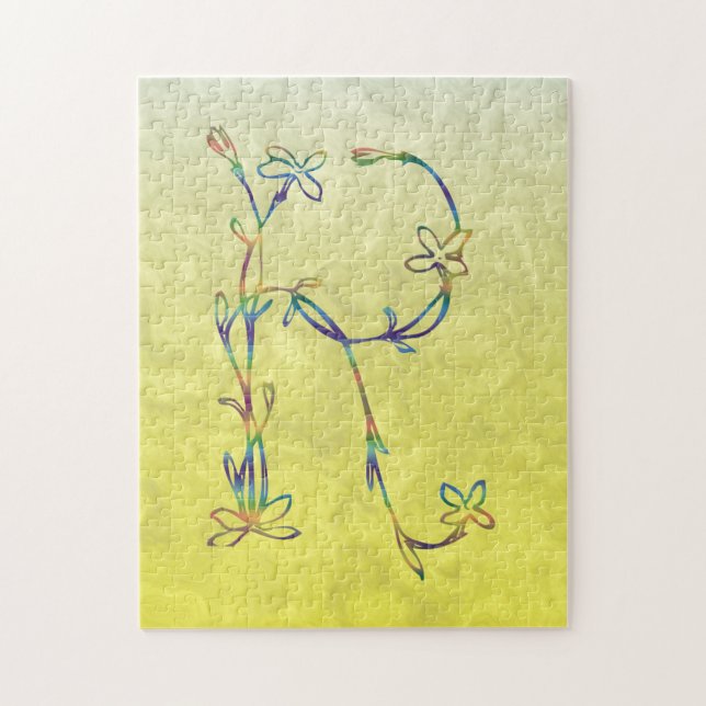 PUZZLE MONOGRAMA FLORAL R (Vertical)