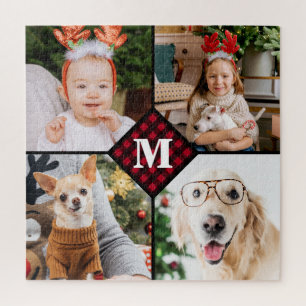Puzzle Monograma fotográfico personalizado 4 con relleno