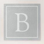 Puzzle Monograma gris claro simple<br><div class="desc">¡Gracias por tu compra!</div>