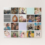 Puzzle Monograma moderno para tu familia 16 fotocollage<br><div class="desc">Monograma moderno tu familia 16 fotocollage,  agrega tu monograma,  nombre de familia y fotos favoritas!</div>