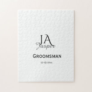 Puzzle Monograma personalizado padrino mejor hombre nombr