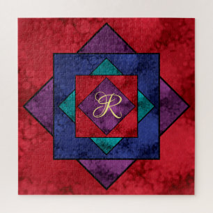 Puzzle Monograma Quilt Square