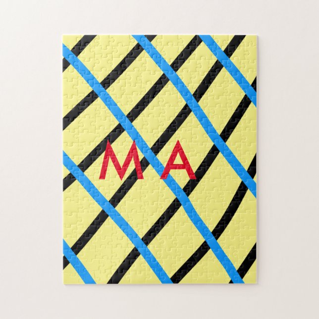 Puzzle Monograma simple añada su letra de nombre man mini (Vertical)