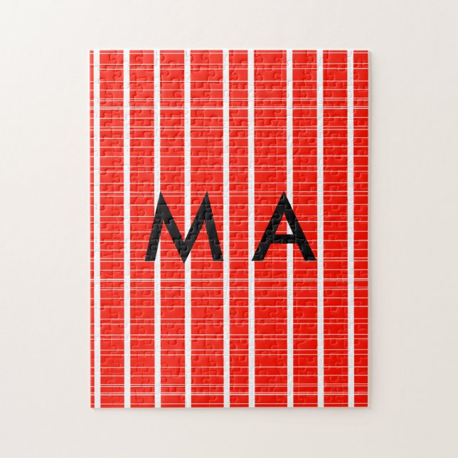 Puzzle Monograma simple añada su letra de nombre man mini (Vertical)