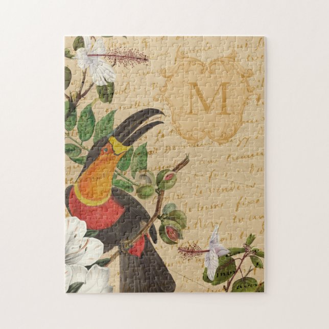 Puzzle Monograma táctil personalizado (Vertical)