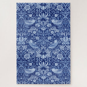Puzzle Monotona azul de fresa, William Morris