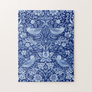 Puzzle Monotona azul de fresa, William Morris