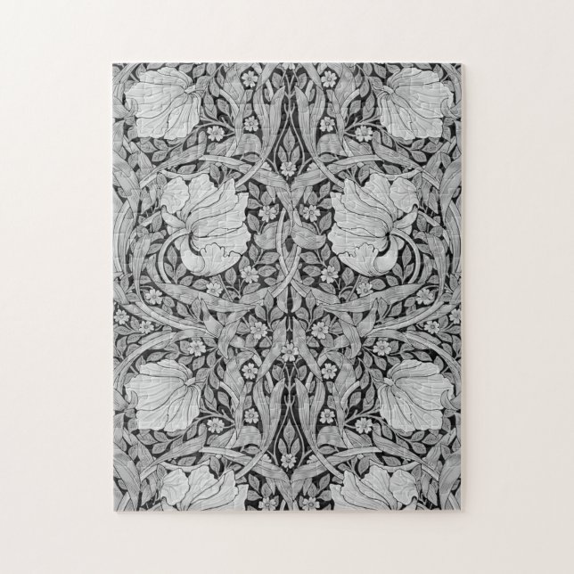 Puzzle Monotone gris impermeable, William Morris (Vertical)