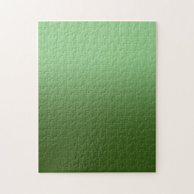 Puzzle Monotone verde salado y forestal Ombre (Vertical)