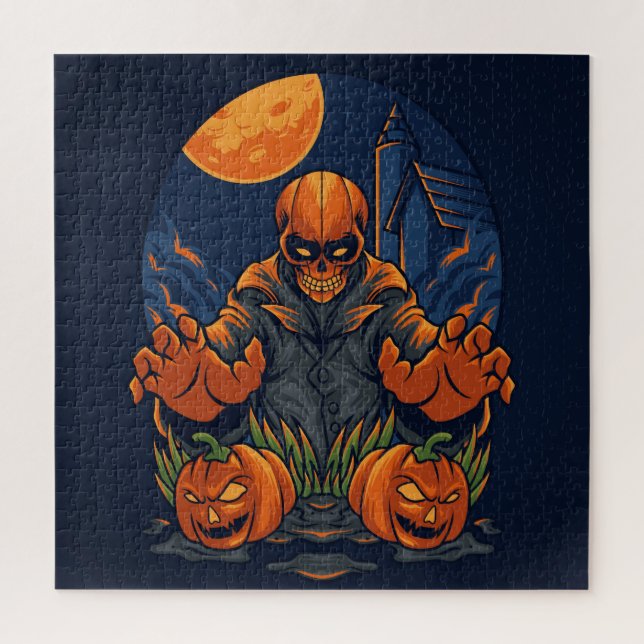 Puzzle Monster y calabazas (Vertical)