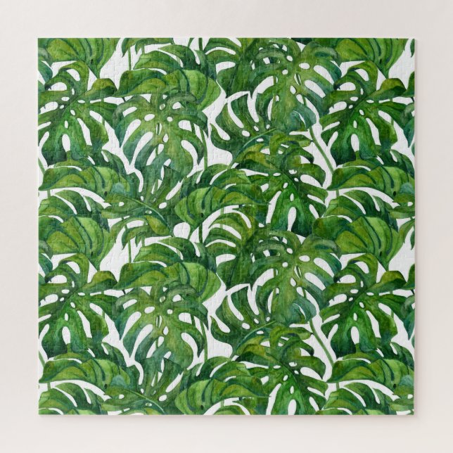 Puzzle Monstera verde deja a los tropicales sin foco (Vertical)