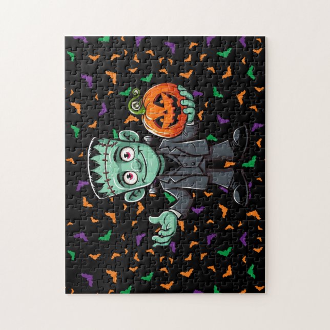 Puzzle Monstruo de Frankenstein de dibujos animados lindo (Vertical)