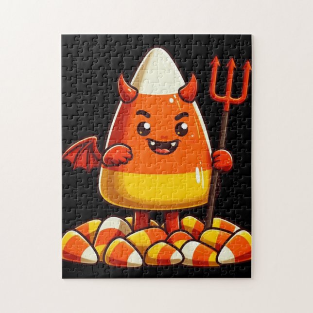 Puzzle Monstruo de maíz dulce de Halloween (Vertical)