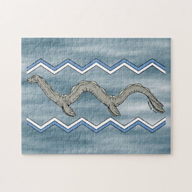 Puzzle Monstruo del lago canadiense y Zigzags (Horizontal)