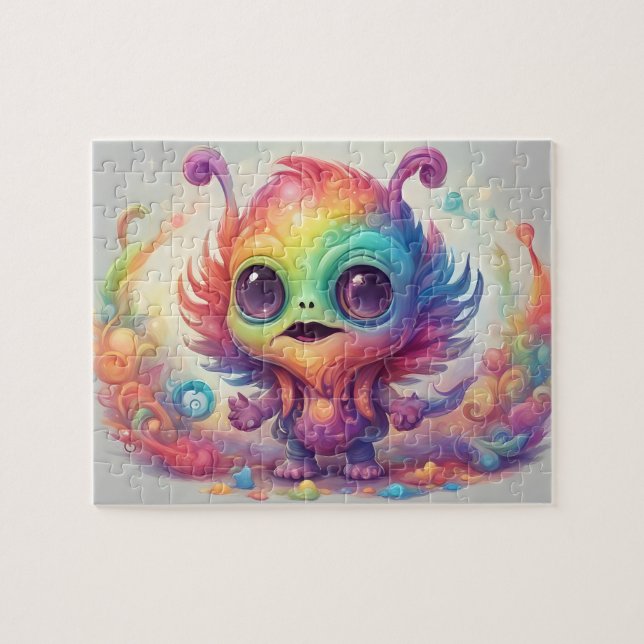 Puzzle Monstruo pequeño y colorido (Horizontal)