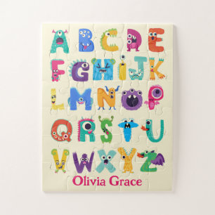 Puzzle Monstruo personalizado ABC Monstruos de alfabeto s