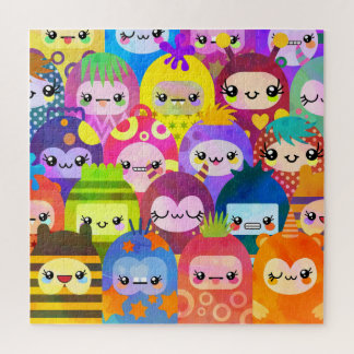 Puzzle Monstruos Kawaii supercoloridos