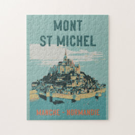 Puzzle Mont Saint Michel ilustracion Francia