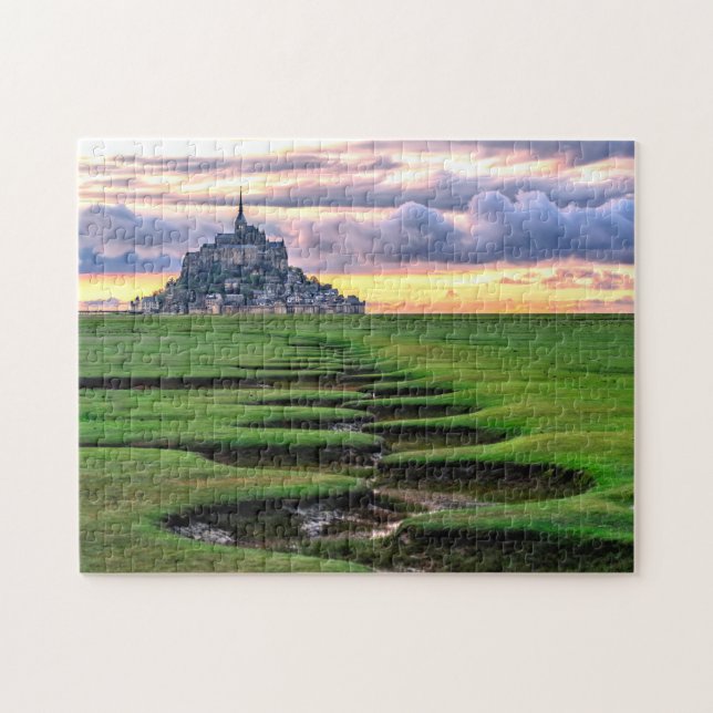 Puzzle Mont-Saint-Michel, Normandía, Francia (Horizontal)