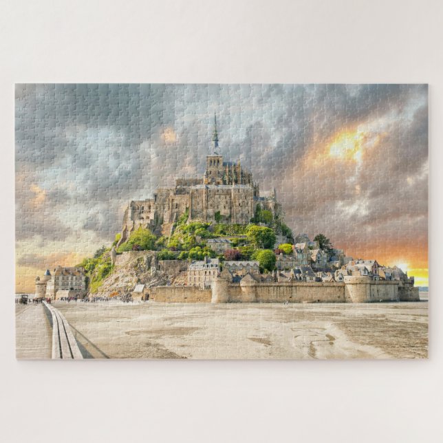 Puzzle Mont-Saint-Michel, Normandía, Francia (Horizontal)